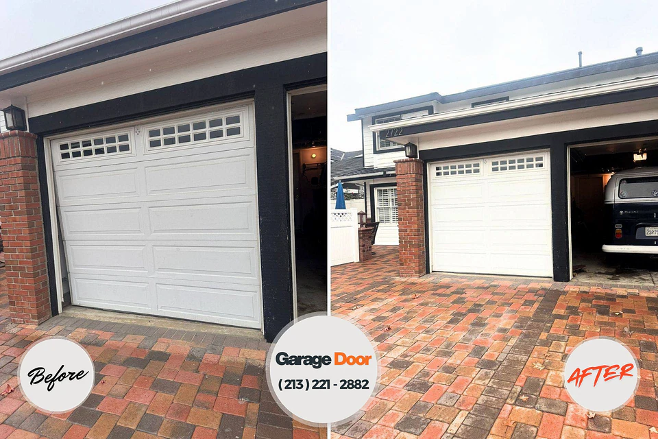Before and after: garage door repair Leisure Village East, NJ